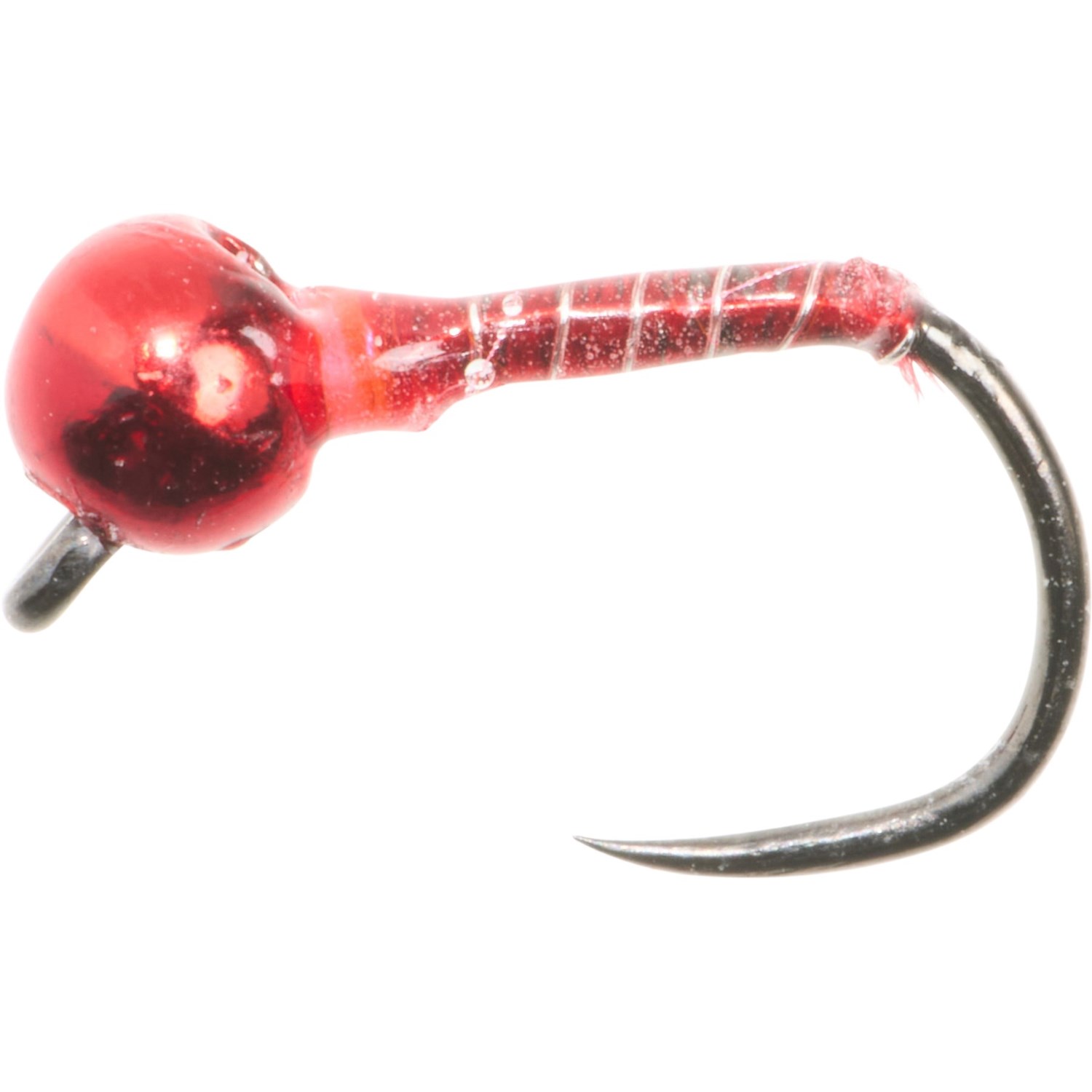 (取寄) アンプカ ゼブラ ジグ シン ミッジ フライ - ダズン UMPQUA Zebra Jig Thin Midge Fly - Dozen Red