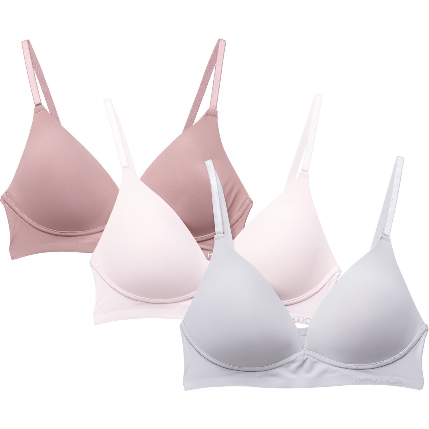 (取寄) ノーティカ モールデッド ワイヤー-フリー ブラ - 3-パック Nautica Molded Wire-Free Bra - 3-..