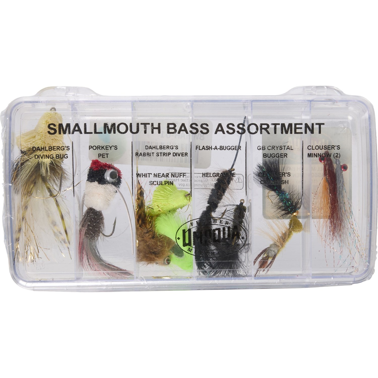 (取寄) アンプカ スモール マウス バス フライズ - アソーテッド UMPQUA Small Mouth Bass Flies - 10-Piece, Assorted Multi