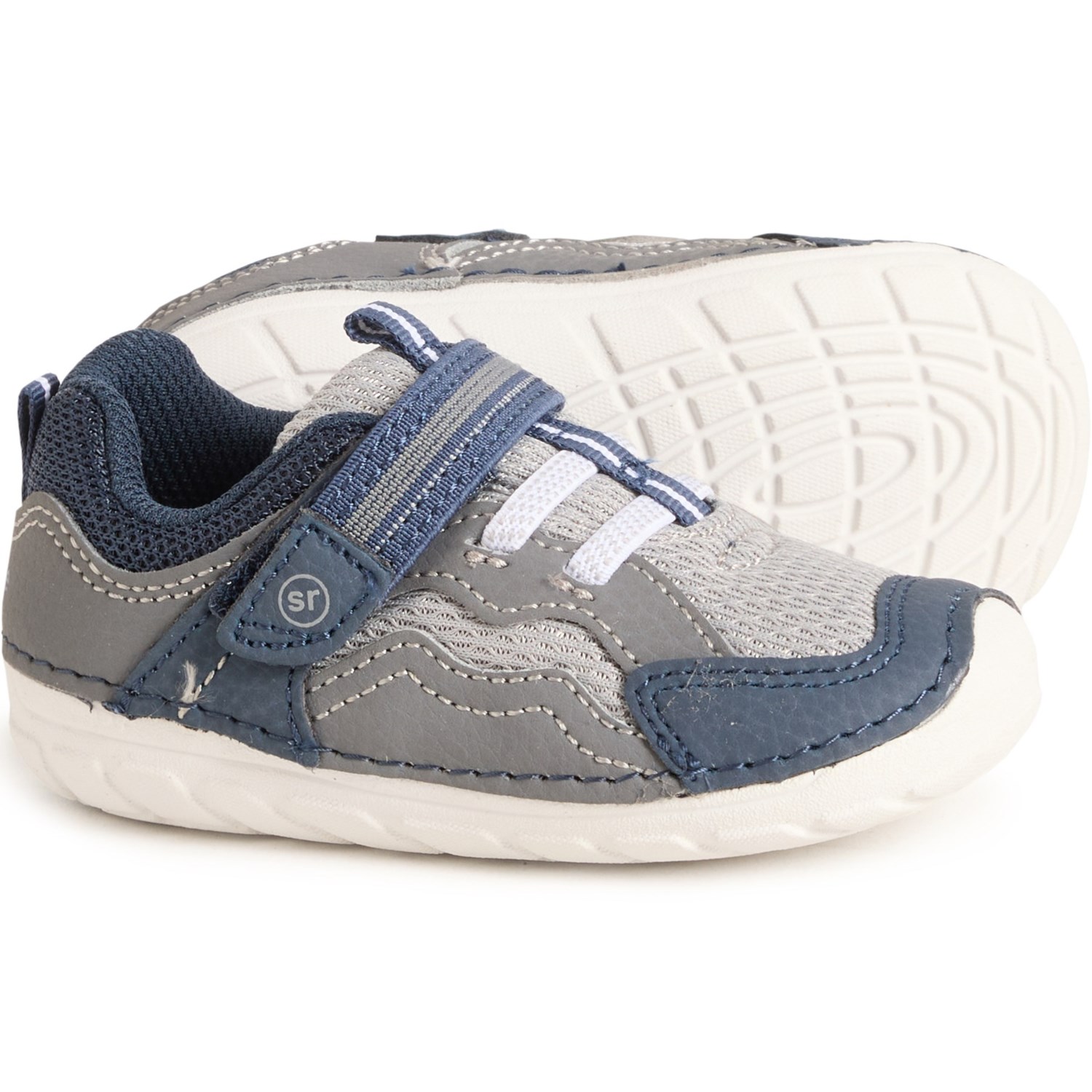 (取寄) ストライド ライト インファント ボーイズ アンド ガールズ カイロ シューズ - レザー Stride Rite Infant Boys and Girls Kylo Shoes - Leather Navy/Grey
