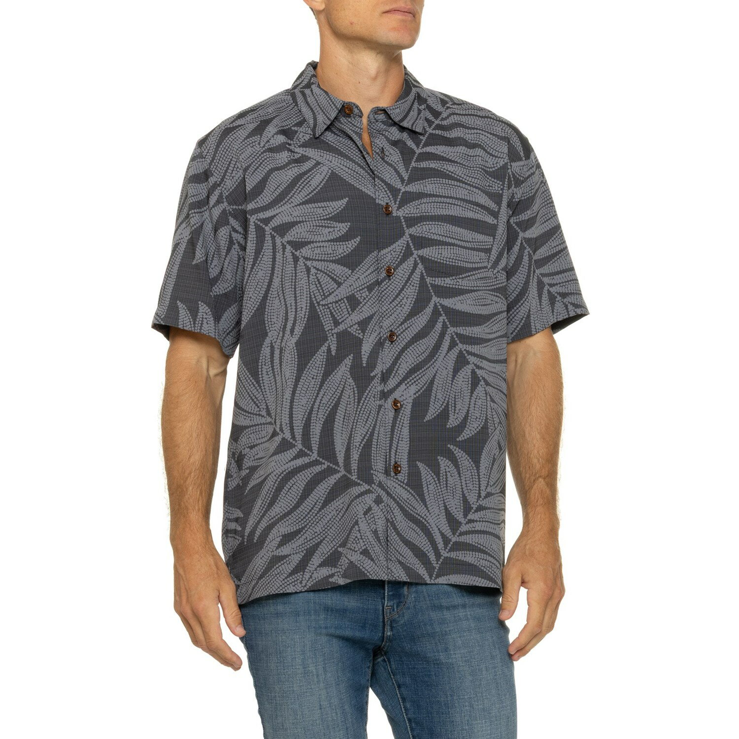 (取寄) クイックシルバー ウォーターマン パルー ベイ シャツ - ショート スリーブ Quiksilver Waterman Palu Bay Shirt - Short Sleeve Phantom