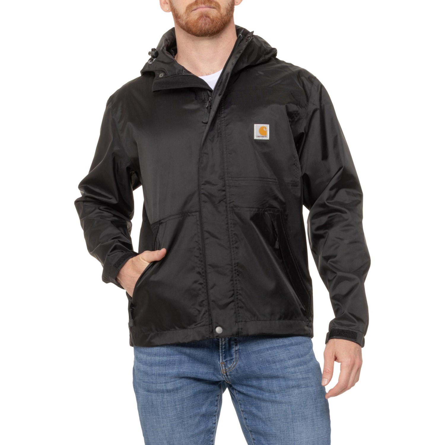 (取寄) カーハート 103510 ストーム ディフェンダー ルーズ フィット ミッドウエイト ジャケット - ウォータープルーフ Carhartt 103510 Storm Defender Loose Fit Midweight Jacket - Waterproof Black