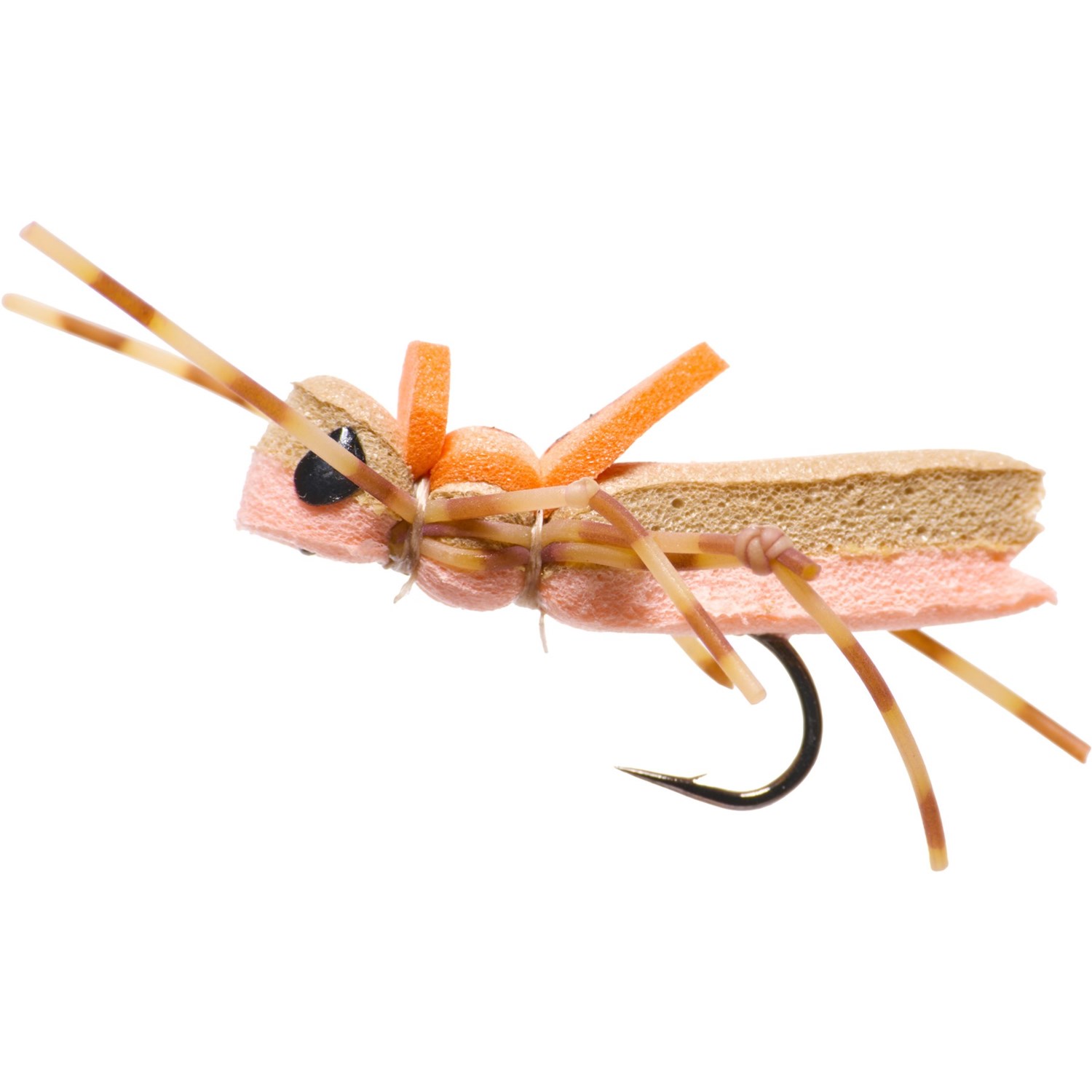 (取寄) モンタナフライカンパニー モア-オア-レス ホッパー ドライ フライ - ダズン Montana Fly Company More-Or-Less Hopper Dry Fly - Dozen Peach