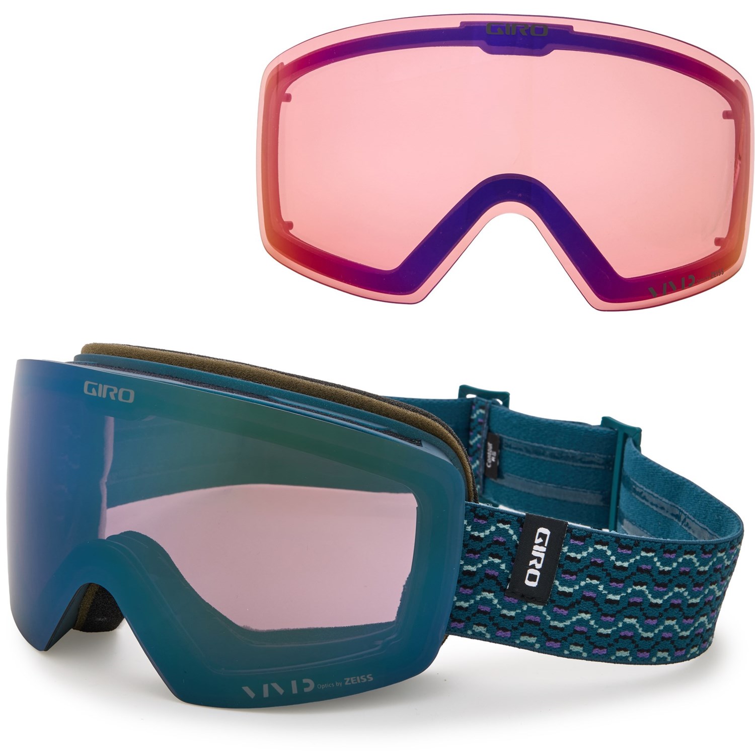 (取寄) ジロ コンツアー RS スキー ゴーグルズ - エクストラ レンズ Giro Contour RS Ski Goggles - Extra Lens Rose Linocut