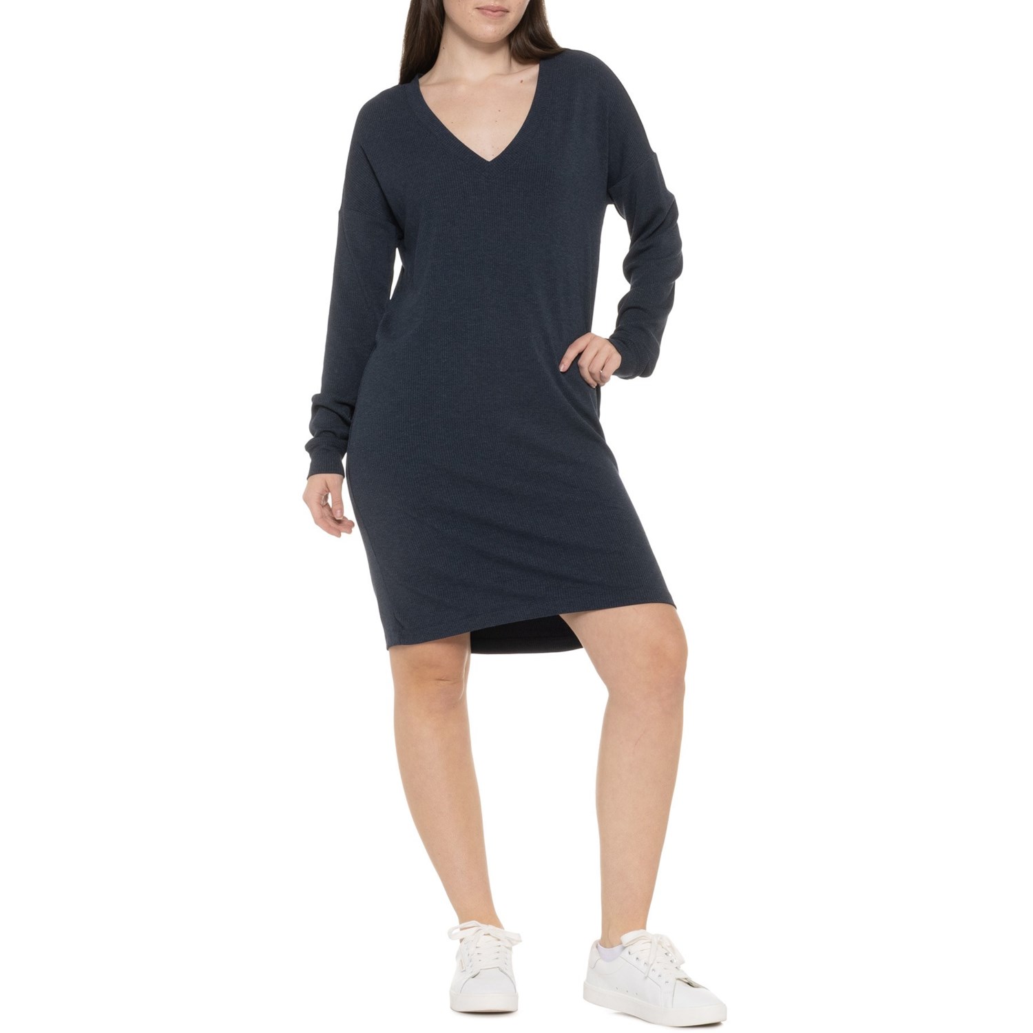 (���) ���� �ȥ�С��� V-�ͥå� �ɥ쥹 - ���� ���꡼�� Lole Traverse V-Neck Dress - Long Sleeve Oute...