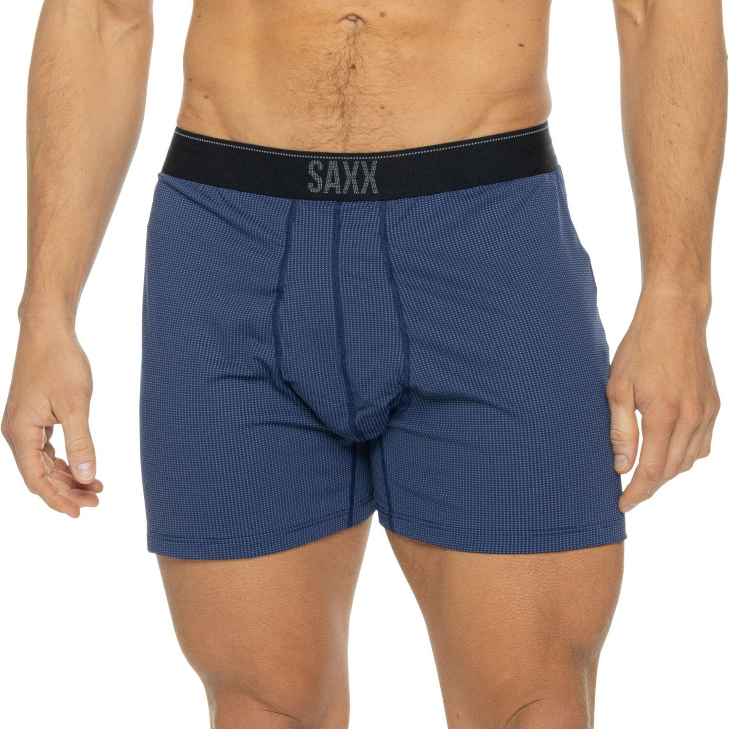 (取寄) サックス クエスト クイック-ドライ メッシュ ボクサー ブリーフ SAXX Quest Quick-Dry Mesh Boxer Briefs Midnight Blue Ii