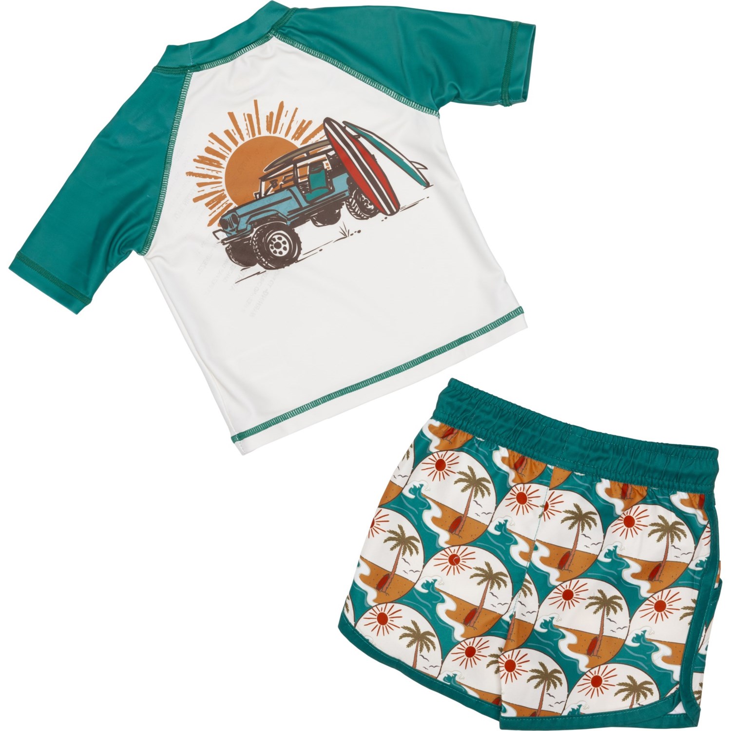 (取寄) C＆Cカリフォルニア トドラー ボーイズ ラッシュ ガード アンド スイム トランクス セット - Up..