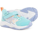 (取寄) ニューバランス トドラー ガールズ レイヴ ラン V2 バンジー ストラップ スニーカー - ワイド ウィズ New Balance Toddler Girls Rave Run V2 Bungee Lace with Top Strap Sneakers - Wide Width Blue/Orange