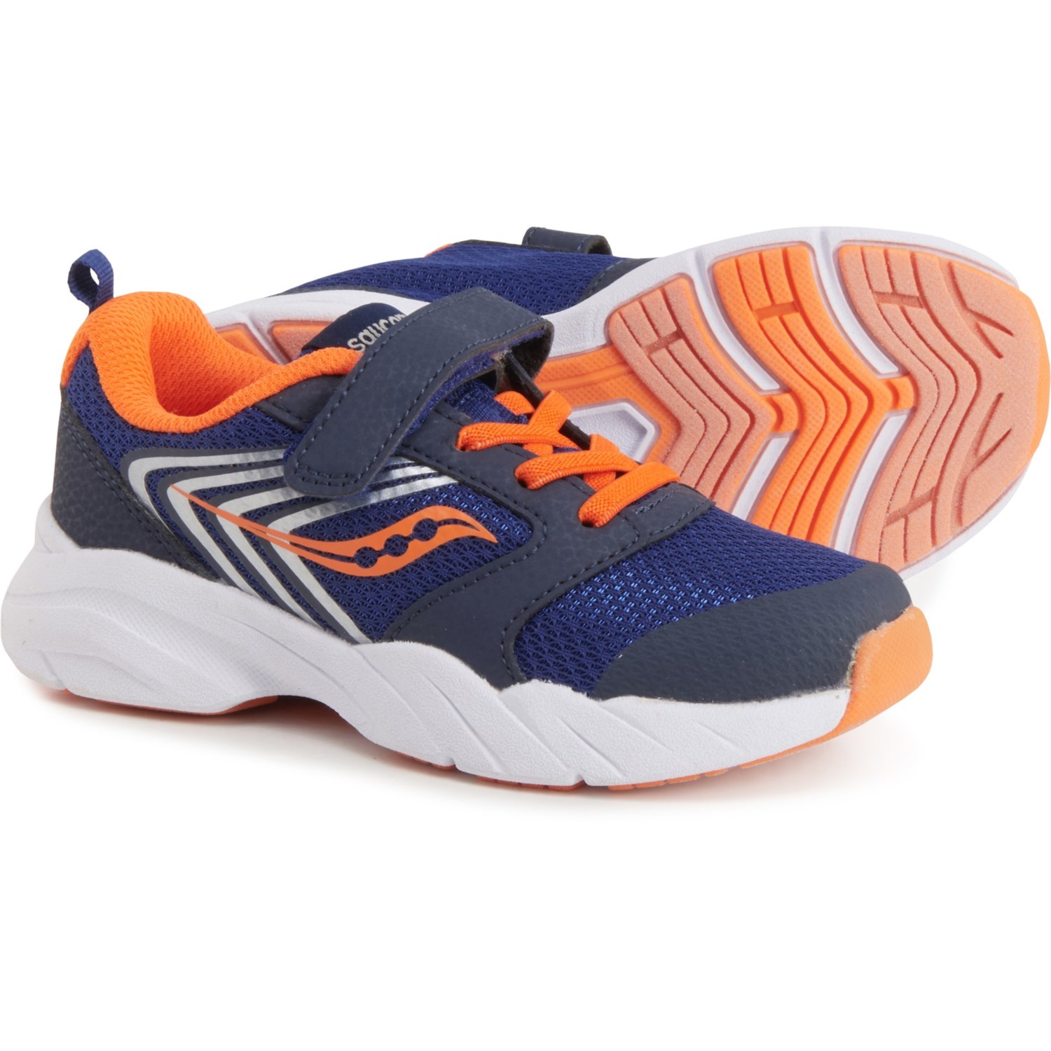 () TbJj[ rbO {[CY EBh FST AC jO V[Y Saucony Big Boys Wind FST AC Running Shoes Navy/Orange