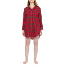 () eChN[WOJpj[ Rbg tl X[v Vc - O X[u Telluride Clothing Company Cotton Flannel Sleep Shirt - Long Sleeve Pointessa Red Tartan