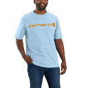 (取寄) カーハート K195 ルーズ フィット ヘビーウェイト ロゴ T-シャツ - ショート スリーブ Carhartt K195 Loose Fit Heavyweight Logo T-Shirt - Short Sleeve Moonstone Snow Heather