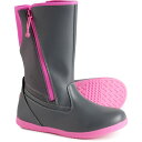 () r[ K[Y EZ C u[c Billy Girls EZ Rain Boots Grey/Fuschia