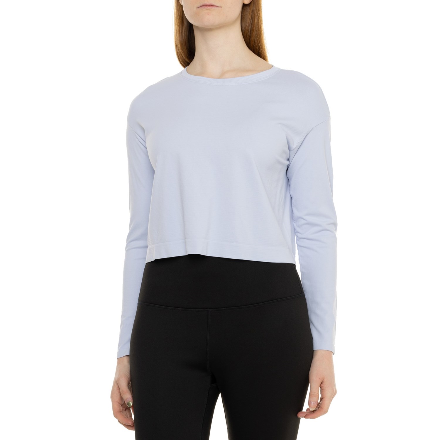 () AoCA{Jh V[X Nbv Vc - O X[u A by Avocado Seamless Crop Shirt - Long Sleeve Ice Blue