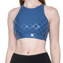 () yg V[ Abv nC lbN X|[c u - ~fBA CpNg, CT[obN PELOTON Show Up High Neck Sports Bra - Medium Impact, Racerback Blue