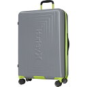 (取寄) ハーレー 29インチ スキ スピナー スーツケース - ハードサイド, エクスパンダブル, ライト グレー-ネオン Hurley 29” Suki Spinner Suitcase - Hardside, Expandable, Light Grey-Neon Light Grey/Neon