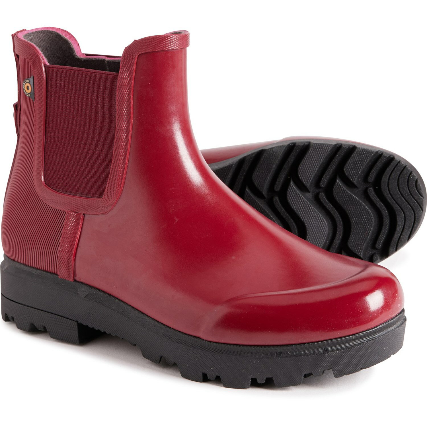 () {OXtbgEFA fB[X z[ `FV[ VC C u[c Bogs Footwear women Holly Chelsea Shine Rain Boots (For Women) Cranberry