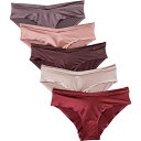 (取寄) ダンスキン ボンデッド シャイニー マイクロファイバー チーキー パンティ - 5-パック, ヒップスター Danskin Bonded Shiny Microfiber Cheeky Panties - 5-Pack, Hipster Dark Mocha, Burnt Russet, Champagne Flush, Mauve P