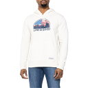 (取寄) ライフイズグッド フレンチ テリー アメリカン フロッグ ウッズ パーカー Life is Good Life is Good French Terry American Flag Woods Hoodie Putty White