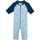 (取寄) グリーンスプラウツ トドラー ボーイズ ワンピース スイム サンスーツ - ショート スリーブ Green Sprouts Toddler Boys One-Piece Swim Sunsuit - Short Sleeve Light Blue Lifesaver