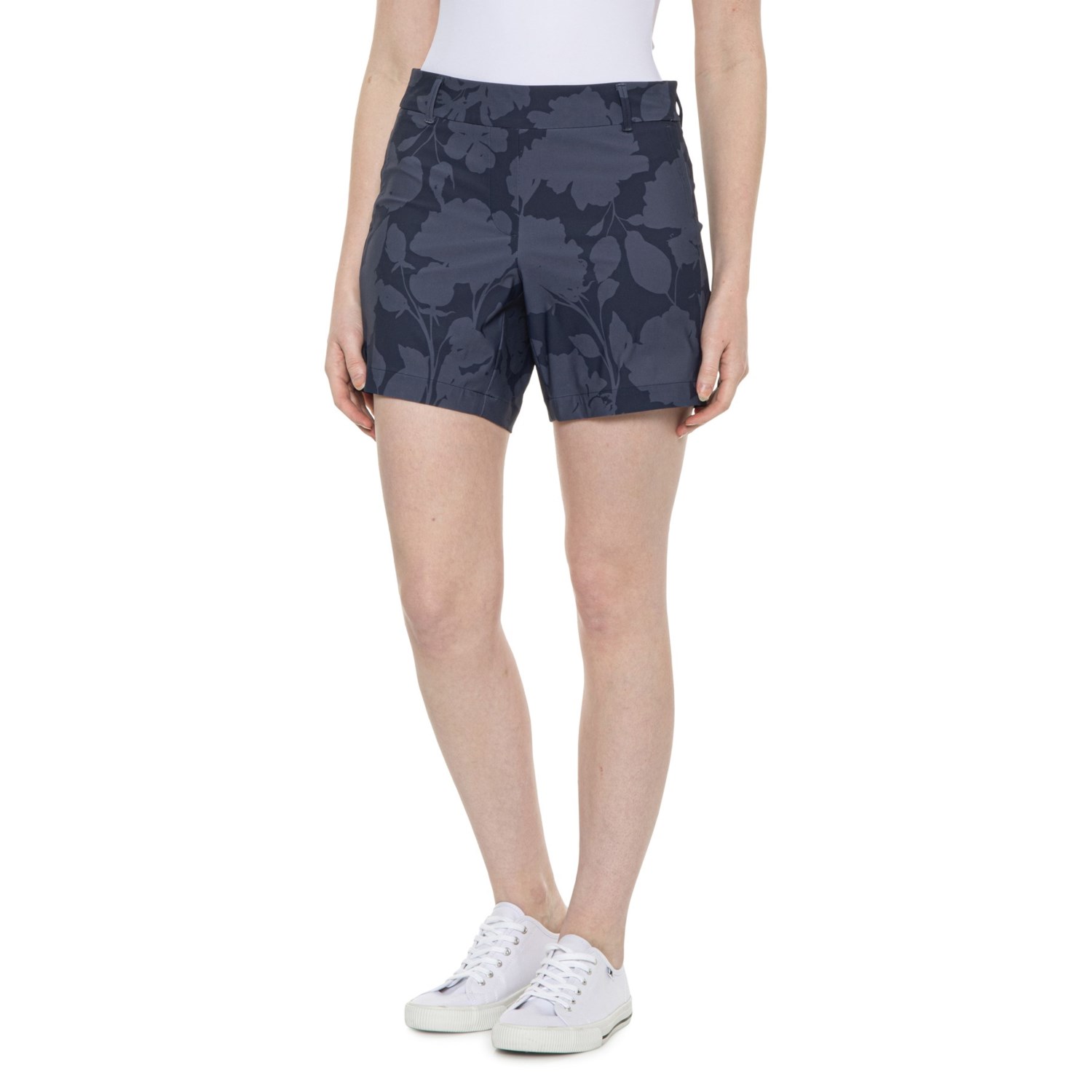 (取寄) スパンクス サンシャイン ショーツ - 6インチ, Upf 50+ Spanx Sunshine Shorts - 6”, UPF 50+ Floret Navy