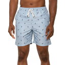 (取寄) エディーバウアー アメリカン ミクロ ボレー スイム トランクス - Upf 50, 7インチ Eddie Bauer American Micro Volley Swim Trunks - UPF 50, 7” Slate Blue