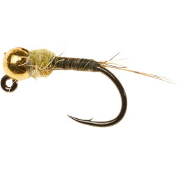 (取寄) モンタナフライカンパニー ジグ PLT ニンフ フライ - ダズン Montana Fly Company Keller's Jig PLT Nymph Fly - Dozen Golden Olive