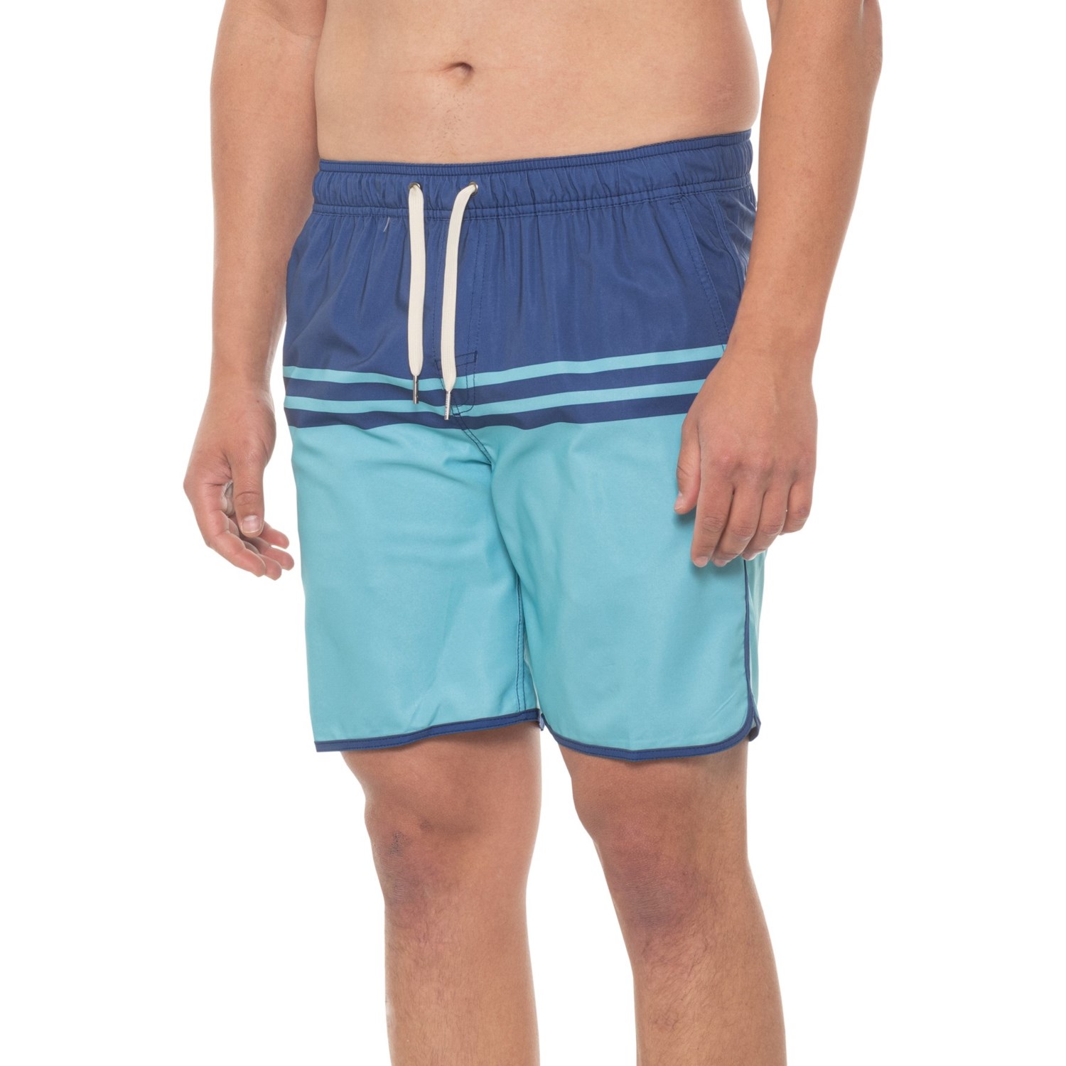 (取寄) フェア ハーバー アンカー スイム ショーツ - ビルト-イン ライナー Fair Harbor Anchor Swim Shorts - Built-In Liner Teal Colorblock