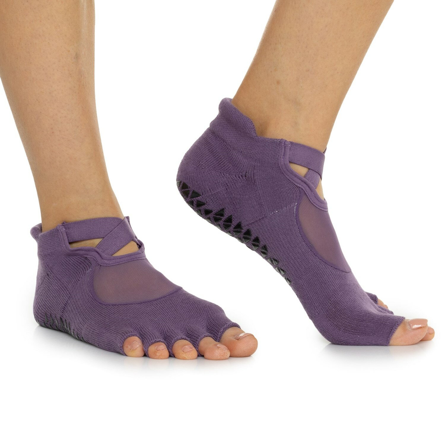 () fB[X ~fBA-[W - N[ Jbg gEX Obv \bNX Pointe Studio women Medium-Large - Clean Cut Toeless Grip Socks (For Women) Grape Jam