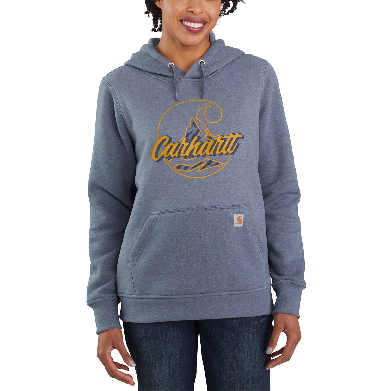 () J[n[g 105275 ~bhEGCg S p[J[ Carhartt 105275 Midweight Logo Hoodie Folkstone Gray Heather