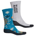 (取寄) アディダス メンズ アドベンチャー ソックス adidas men Adventure Socks (For Men) Active Teal/Grey Heather