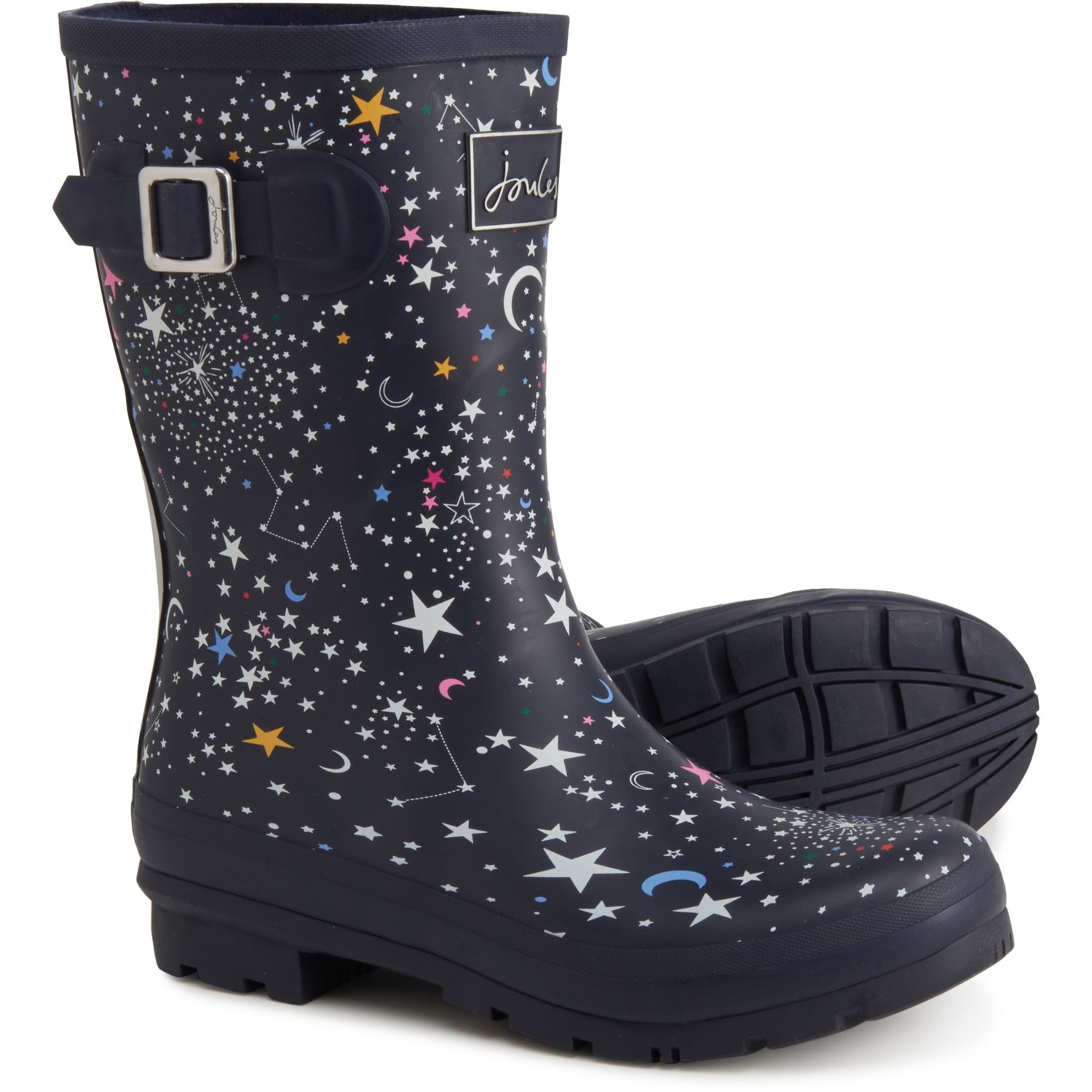 (取寄) ジュールズ レディース モリー ウェリー レイン ブーツ Joules women Molly Welly Rain Boots (For Women) Navy Stars