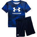 (取寄) アンダーアーマー トドラー ボーイズ フリーダム スター カモ T-シャツ アンド ショーツ セット - ショート スリーブ Under Armour Toddler Boys Freedom Star Camo T-Shirt and Shorts Set - Short Sleeve Royal