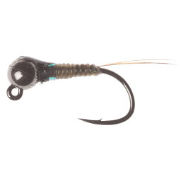 (取寄) モンタナフライカンパニー ユアンズ ジェダイ ニンフ フライ - ダズン Montana Fly Company Juan's Jiggidy Jedi Nymph Fly - Dozen Grey