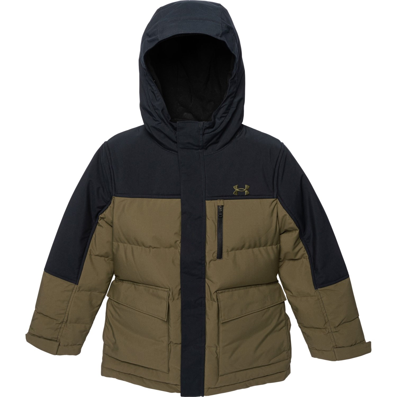 (取寄) アンダーアーマー ビッグ ボーイズ スーパーソー ジャケット - インサレーテッド Under Armour Big Boys Superthaw Jacket - Insulated Marine Od Green