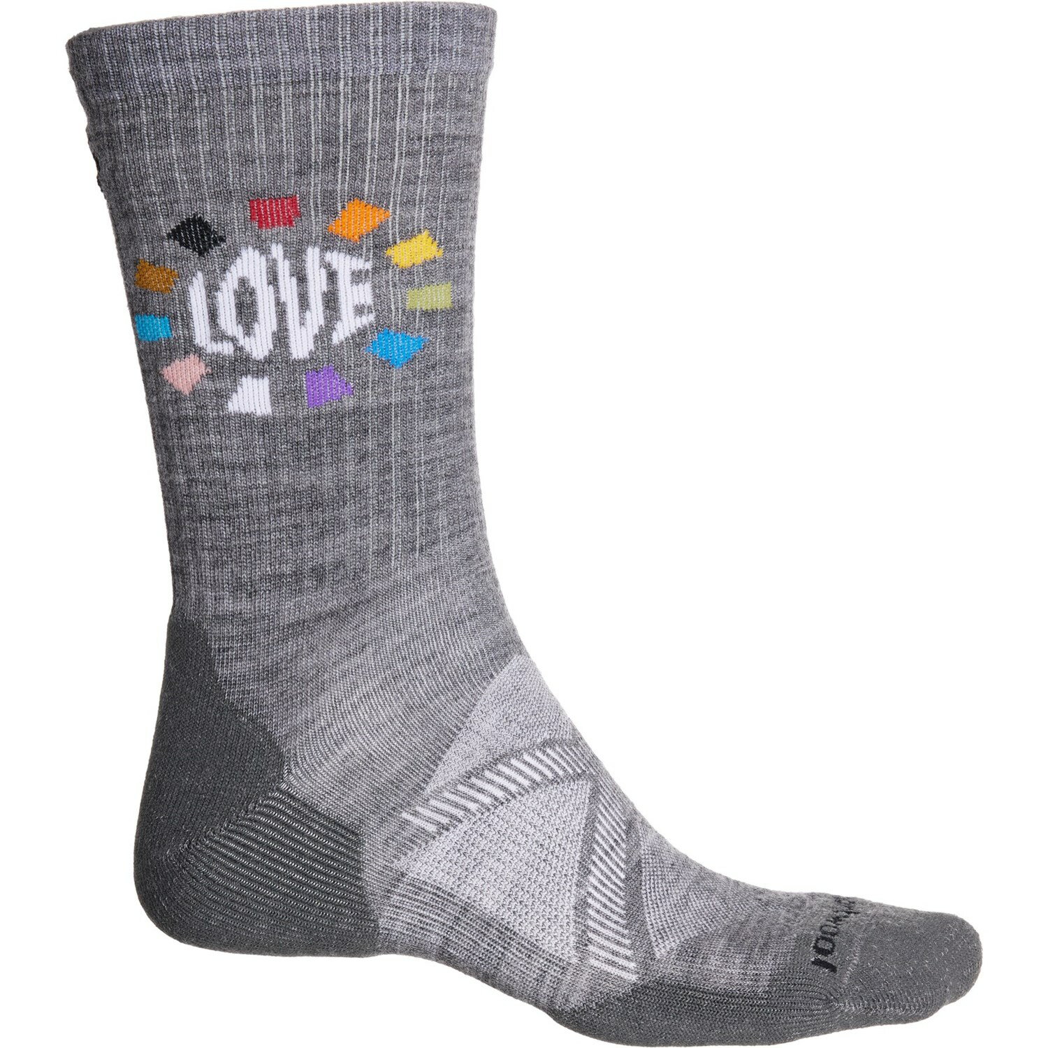 () ޡȥ  å åƥ å ץ饤    å SmartWool men Athletic Targeted Cushion Pride Circle of Love Socks (For Men) Medium Gray