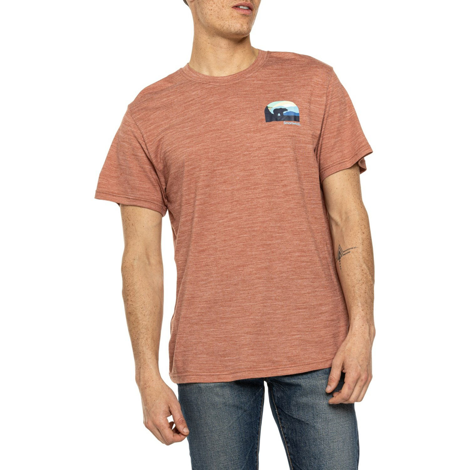 () ޡȥ ٥ ȥ꡼ եå T- -  , 硼 ꡼ SmartWool Bear Country Graphic T-Shirt - Merino Wool, Short Sleeve Copper Heather