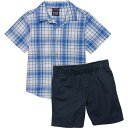 (取寄) トドラー ボーイズ マルチ-ストライプ シャツ アンド ショーツ セット - ショート スリーブ LAND N SEA Toddler Boys Multi-Stripe Shirt and Shorts Set - Short Sleeve Multi