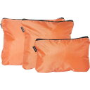 (取寄) ブルックストーン トラベル パッキング ポーチ セット - 3-ピース Brookstone Travel Packing Pouch Set - 3-Piece Orange