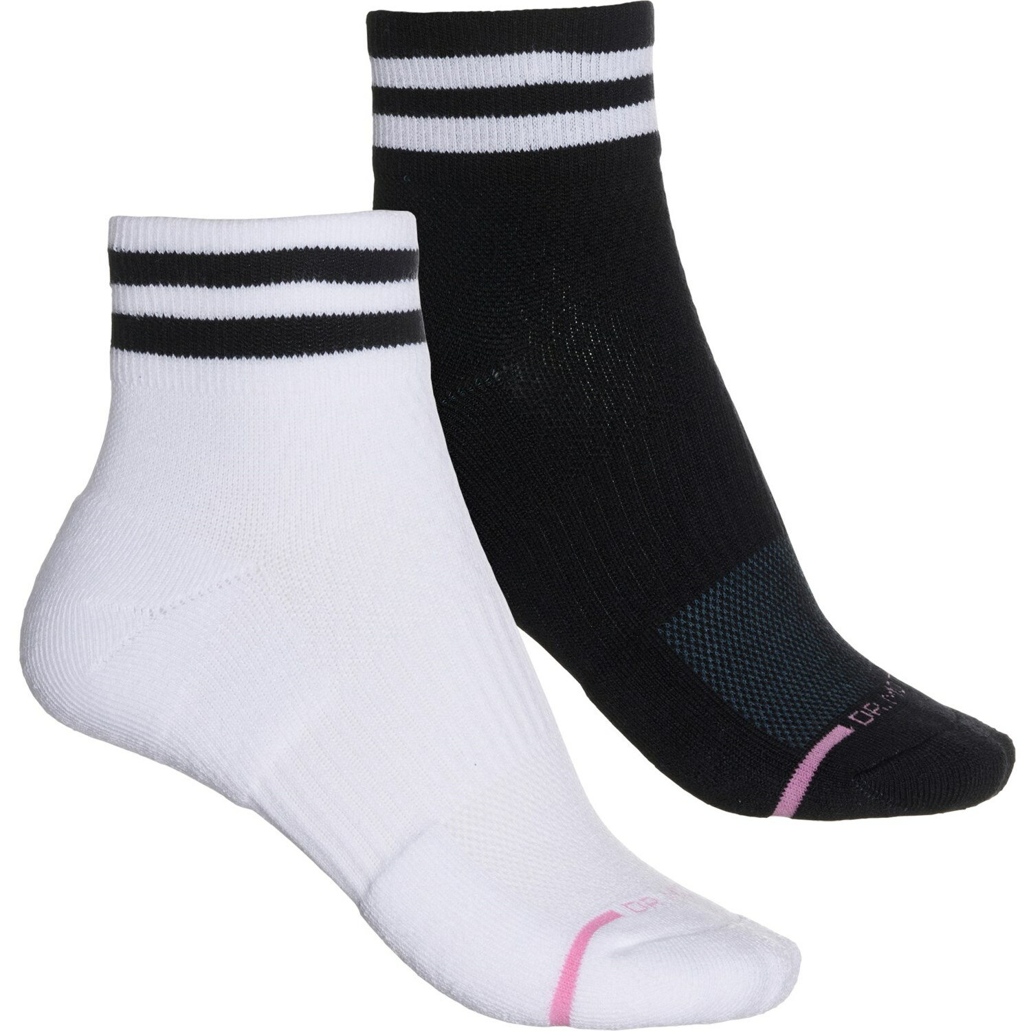 (取寄) DRモーション レディース バーシティ ストライプ コンプレッション ソックス DR MOTION women Varsity Stripe Compression Socks (For Women) White/Black 1