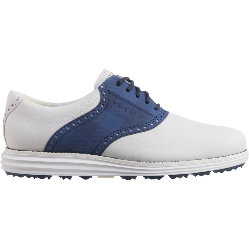 (取寄) コールハーン メンズ サドル ゴルフシューズ Cole Haan men OriginalGrand Saddle Golf Shoes (For Men) Optic White/Ensign Blue/Navy