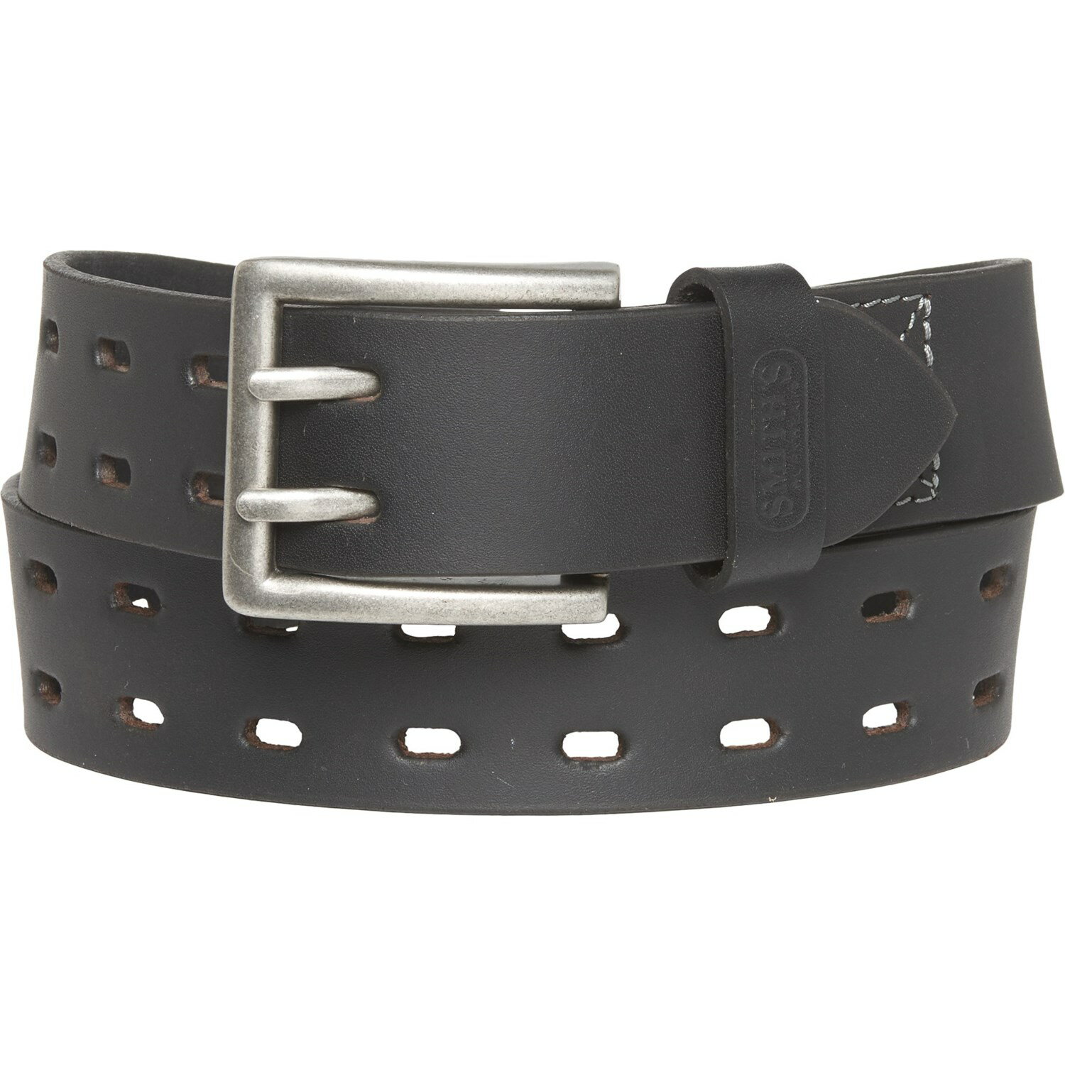 (取寄) スミスワークウェア メンズ パフォレイティット ダブル-プロング バックル ベルト Smith's Workwear men Perforated Double-Prong Buckle Belt (For Men) Black