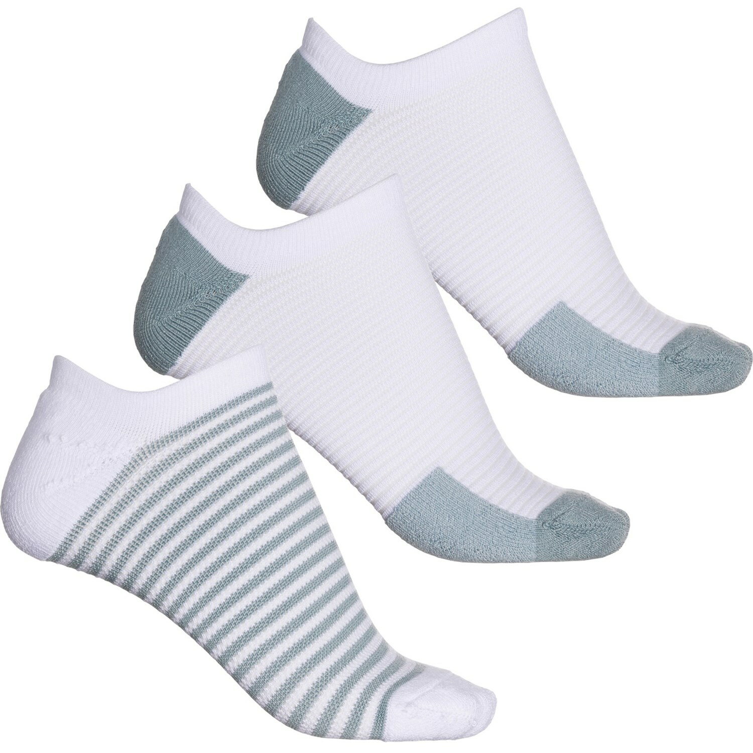 ()  fB[X pE_[ i[ uh m[V[ \bNX Lemon women Powder Runner Ribbed No-Show Socks (For Women) Blue/Grey