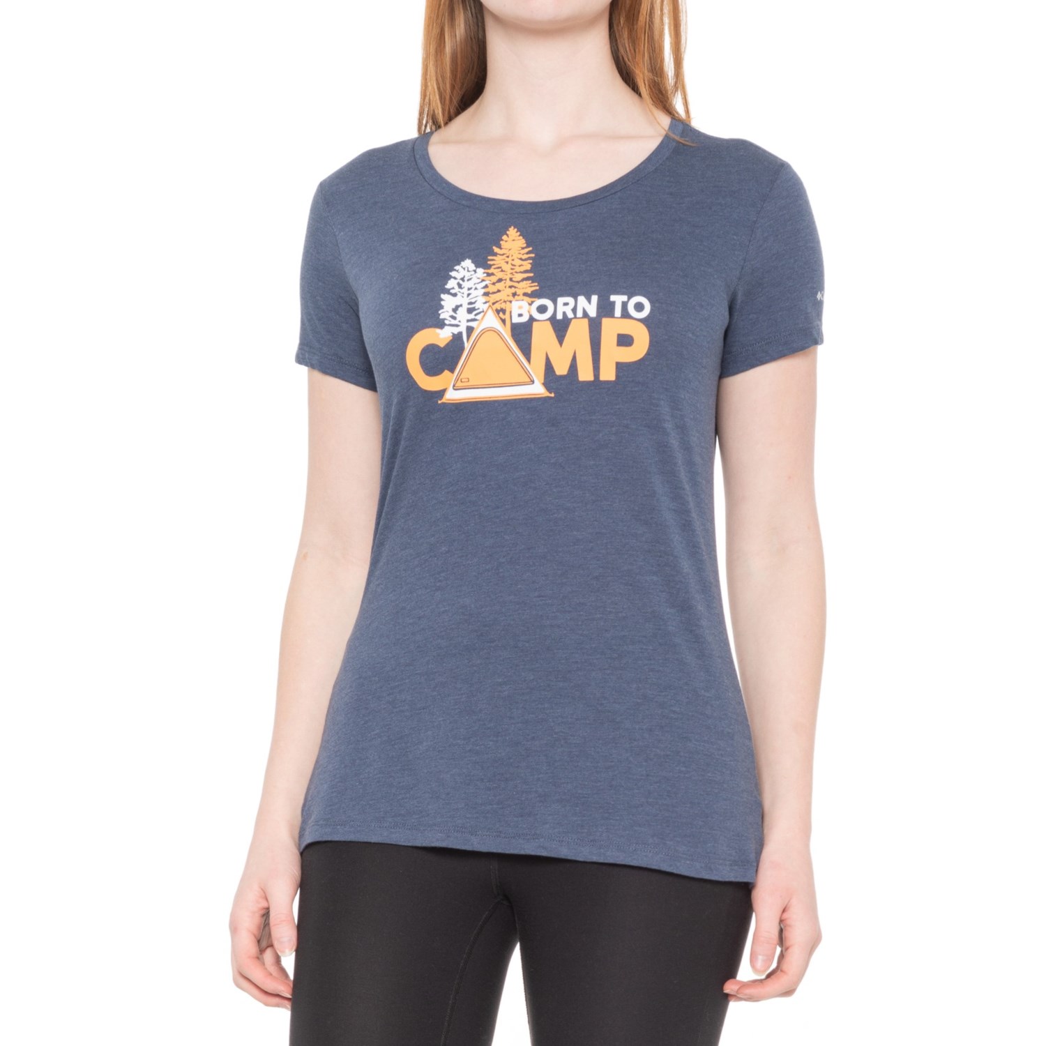 () RrAX|[cEFA fCW[ fCY OtBbN T-Vc - V[g X[u Columbia Sportswear Daisy Days Graphic T-Shirt - Short Sleeve Nocturnal Heather, Born To Camp