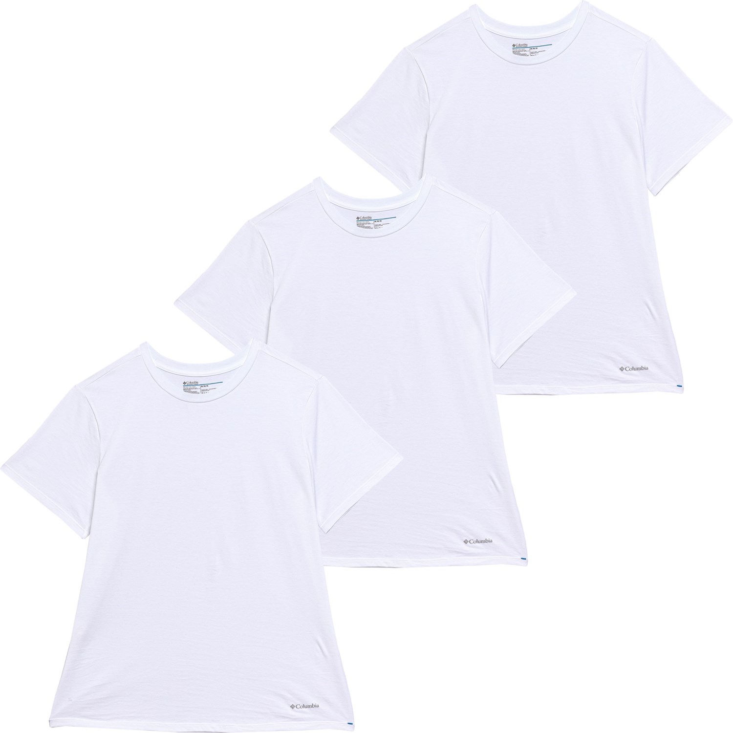 () ӥݡĥ 饷å եå åȥ T- - 3-ѥå, 硼 ꡼ Columbia Sportswear Classic Fit Cotton T-Shirts - 3-Pack, Short Sleeve White