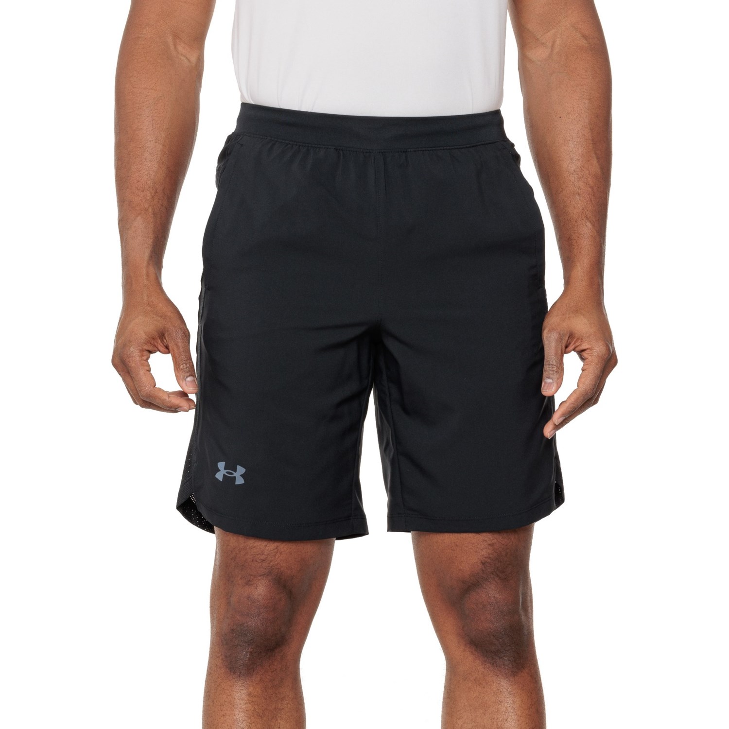 (取寄) アンダーアーマー ラウンチ ショーツ - 9インチ, ビルト-イン ブリーフ Under Armour Launch Shorts - 9”, Built-In Briefs Black