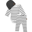 () Ct@g {[CY xCr[ {fBX[c pc Ah nbg - 3-s[X, O X[u LILA AND JACK Infant Boys Baby Bodysuit, Pants and Hat - 3-Piece, Long Sleeve White/Grey/Stripe/Grey