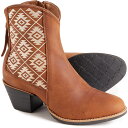 (取寄) ツイステッドXブーツ レディース エンブロイダー サイド ジップ ウェスタン ブーティ Twisted X Boots women Embroidered Side Zip Western Booties (For Women) Tan