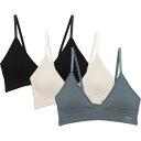 () _XL TCN V[X u ubg - 3-pbN Danskin Recycled Seamless Rib Bralette - 3-Pack Mediterranean/Dry Pampas/Black