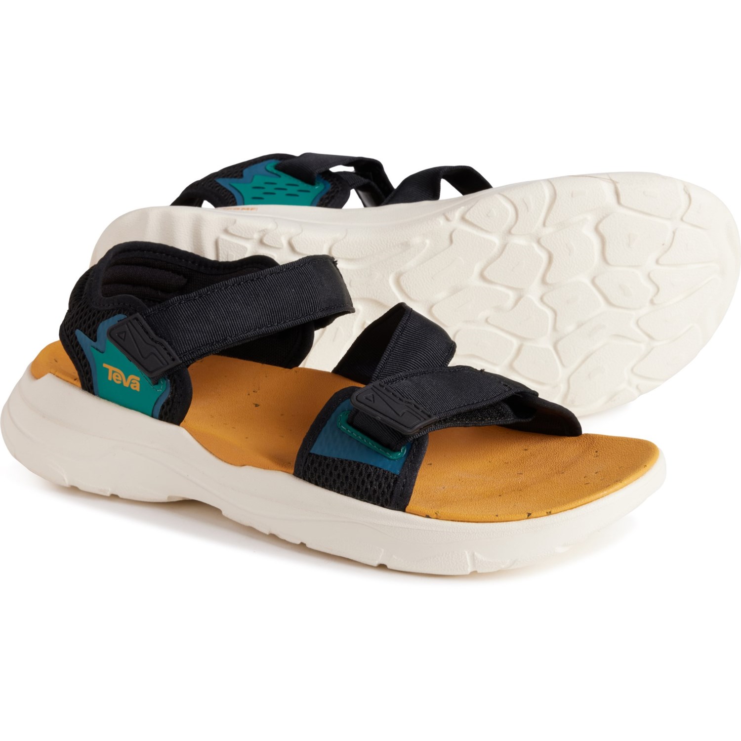 () eo Y UC~bN X|[c T_ Teva men Zymic Sport Sandals (For Men) Black/ Sunflower