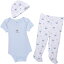 () ե ܡ 󥿡å ѡ  աƥå ѥ å - 3-ԡ, 硼 ꡼ LUXE THREADS Infant Boys Interlock Romper and Footed Pants Set - 3-Piece, Short Sleeve Multi